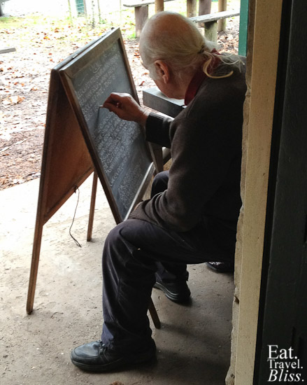 St Albans - writing the menu