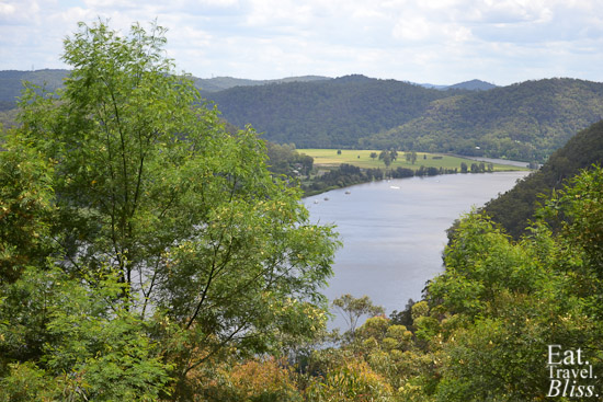 Looking over the Hawkesbury River just above Wisemans Ferry